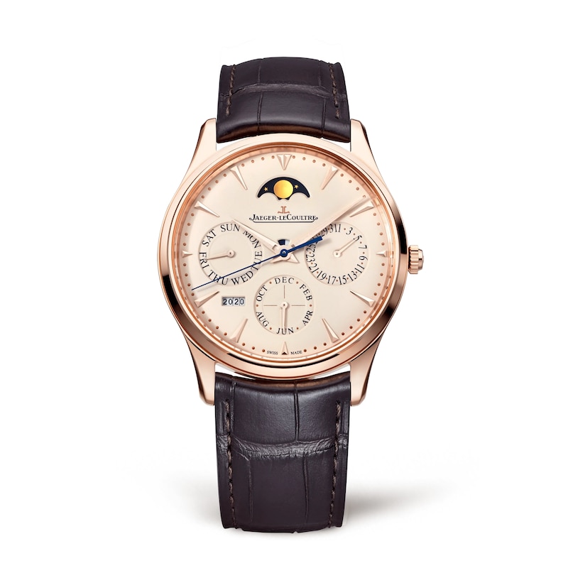 Main Image 1 of Jaeger-LeCoultre Master Ultra Thin Men's 18ct Rose Gold & Brown Alligator Leather Watch