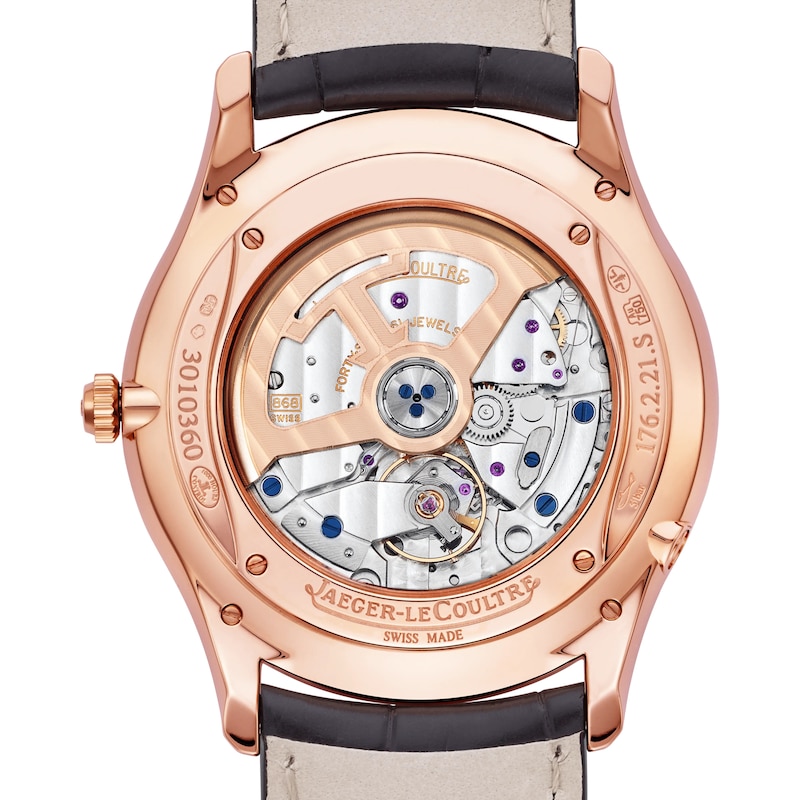 Main Image 3 of Jaeger-LeCoultre Master Ultra Thin Men's 18ct Rose Gold & Brown Alligator Leather Watch