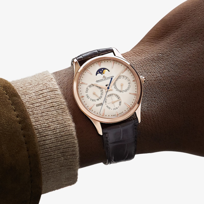 Main Image 7 of Jaeger-LeCoultre Master Ultra Thin Men's 18ct Rose Gold & Brown Alligator Leather Watch