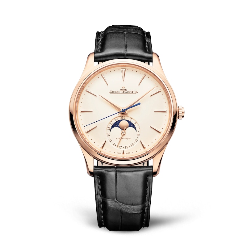 Jaeger-LeCoultre Master Ultra Thin Men's 18ct Rose Gold & Black Alligator Leather Watch