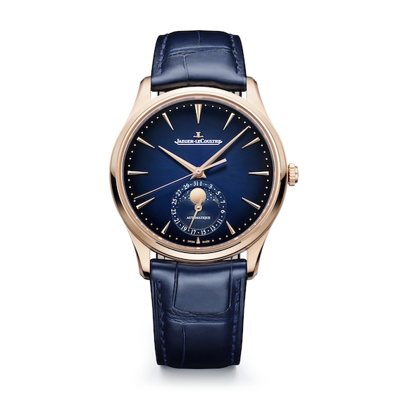 Jaeger-LeCoultre Master Ultra Thin Men’s 18ct Rose Gold & Blue Leather Strap Watch