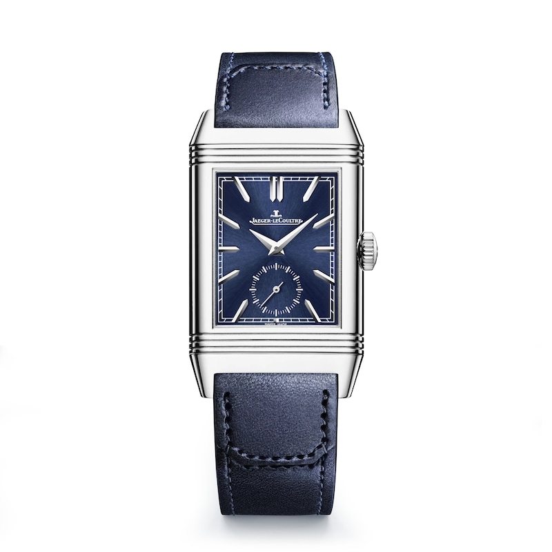 Jaeger-LeCoultre Reverso Tribute Men's Interchangeable Dial & Blue Leather Strap Watch