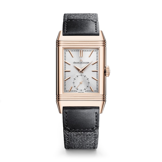 Jaeger-LeCoultre Reverso Tribute 18ct Rose Gold & Fabric Strap Watch