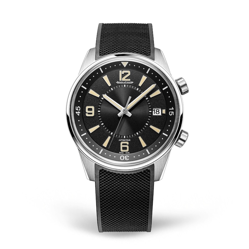 Jaeger-LeCoultre Polaris Men's Black Dial & Rubber Strap Watch