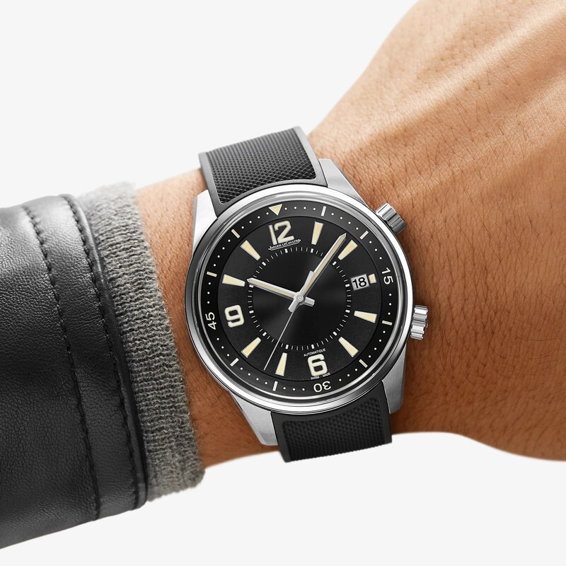 Jaeger-LeCoultre Polaris Men's Black Dial & Rubber Strap Watch