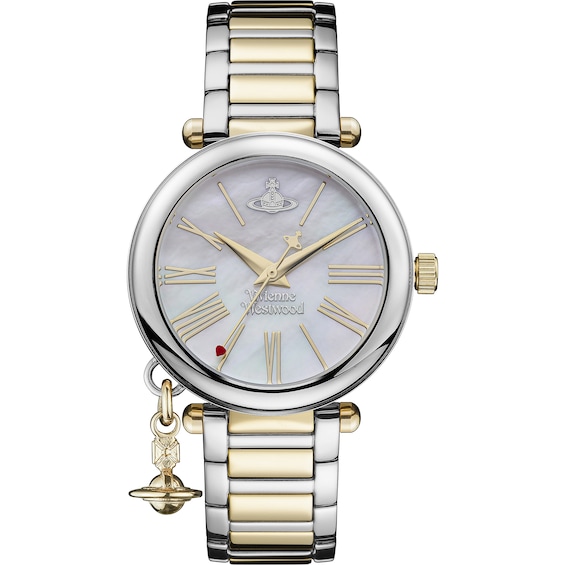 Women's Vivienne Westwood ' Mop Dial & Two Tone Bracelet Watch