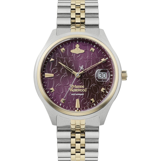 Vivienne Westwood Ladies’ Burgundy Dial & Two-Tone Bracelet Watch