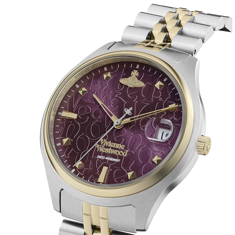 Vivienne Westwood Camberwell Ladies' Burgundy Dial & Two-Tone Bracelet Watch