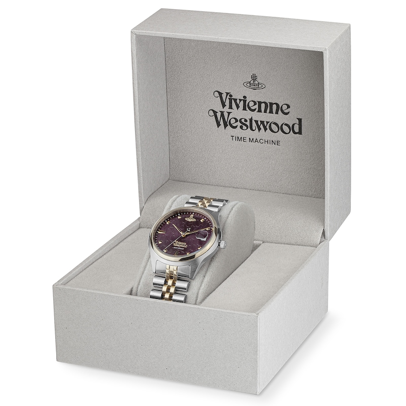 Vivienne Westwood Camberwell Ladies' Burgundy Dial & Two-Tone Bracelet Watch