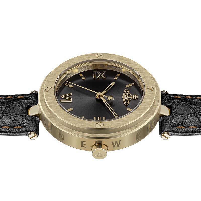 Main Image 2 of Vivienne Westwood Ladies' Black Dial & Leather Strap Watch