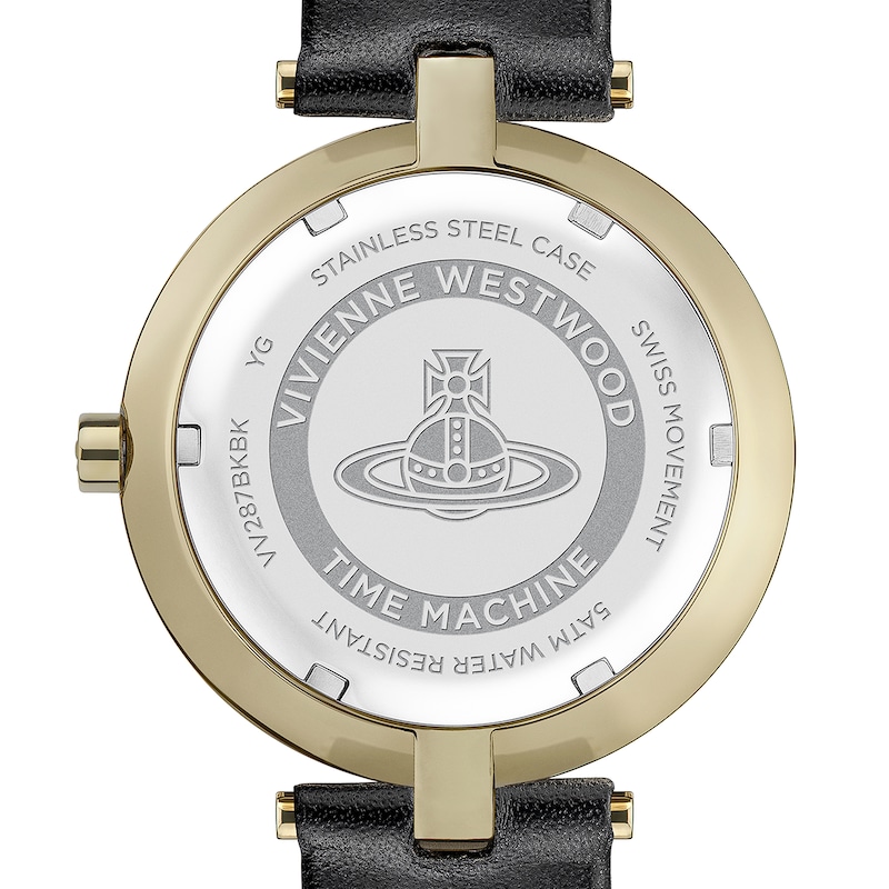 Vivienne Westwood Ladies' Black Dial & Leather Strap Watch