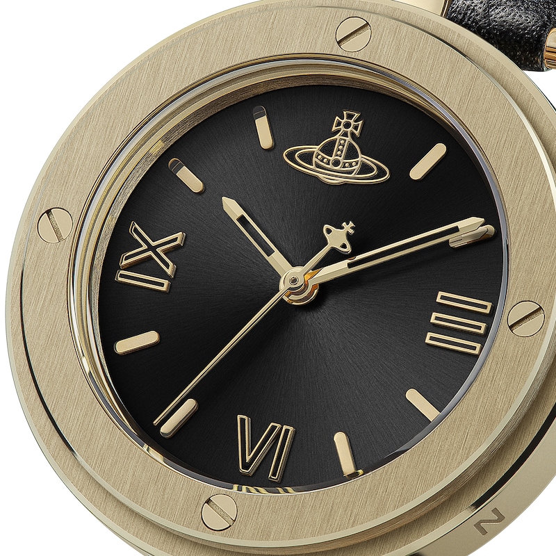 Main Image 5 of Vivienne Westwood Ladies' Black Dial & Leather Strap Watch