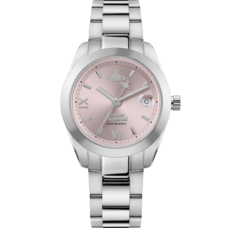 Vivienne Westwood Ladies' Pink Dial & Stainless Steel Bracelet Watch