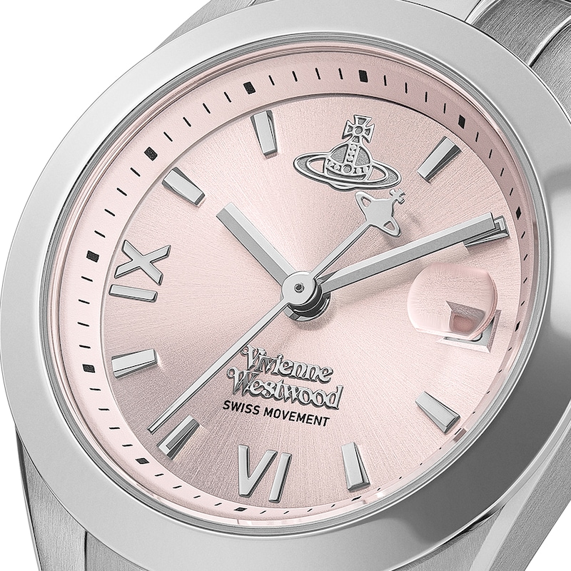 Vivienne Westwood Ladies' Pink Dial & Stainless Steel Bracelet Watch