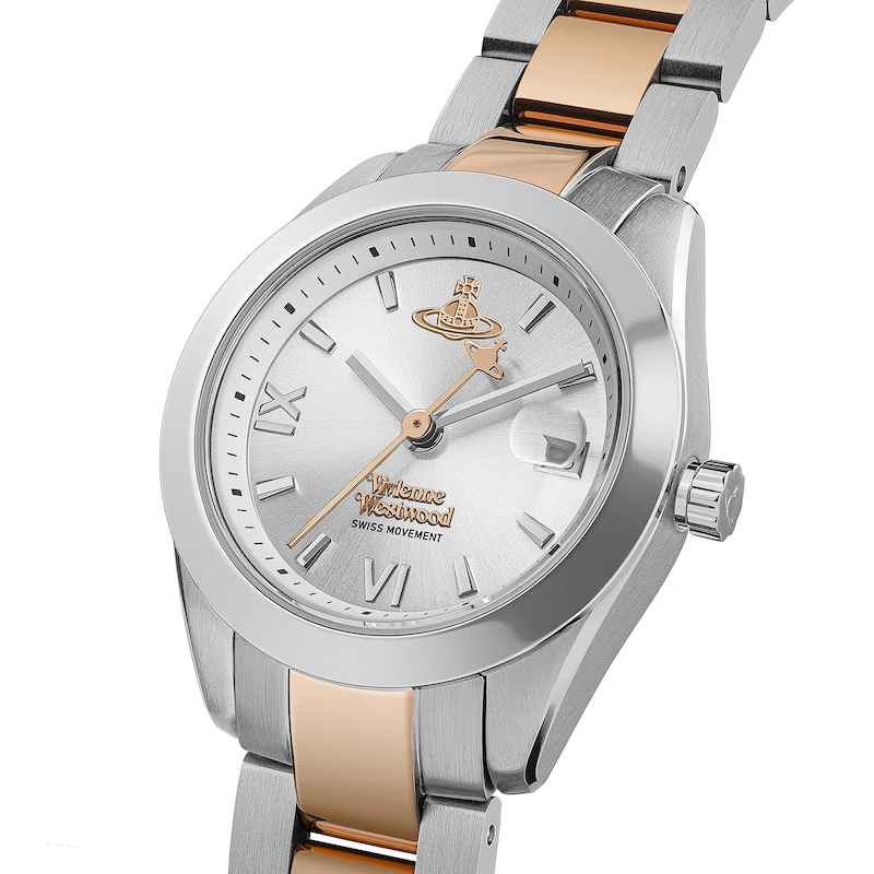Main Image 4 of Vivienne Westwood Ladies' Silver Dial & Two Tone Bracelet