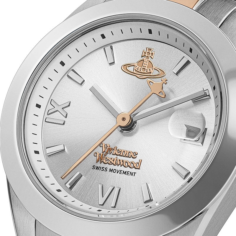 Main Image 5 of Vivienne Westwood Ladies' Silver Dial & Two Tone Bracelet