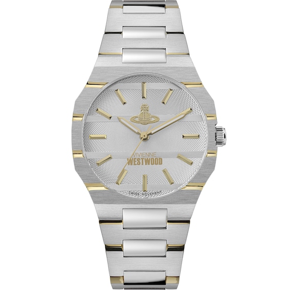Vivienne Westwood Gold-Tone Detail & Stainless Steel Bracelet Watch