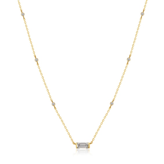 CARAT* LONDON Linden Yellow Gold Vermeil and Cubic Zirconia Necklace