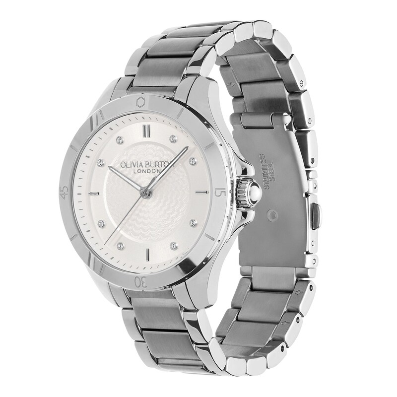 Main Image 2 of Olivia Burton Sports Luxe Guilloche Ladies' White Dial & Stainless Steel Watch