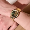 Thumbnail Image 3 of Olivia Burton Signature Florals T-Bar Green Dial & Gold-Tone Stainless Steel Watch