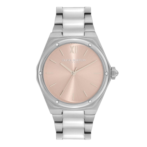 Olivia Burton Hexa Ladies’ Blush Pink & Stainless Steel Bracelet Watch