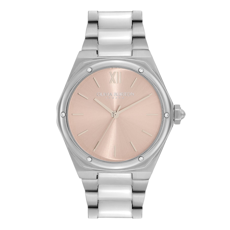 Olivia Burton Hexa Ladies' Blush Pink & Stainless Steel Bracelet Watch