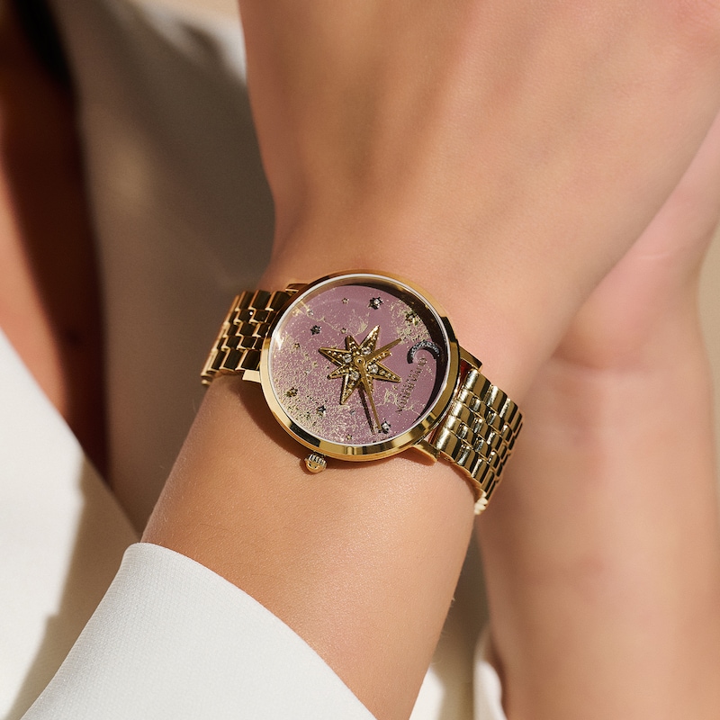 Olivia Burton Celestial Nova Taupe Star Dial & Gold-Tone Bracelet Watch