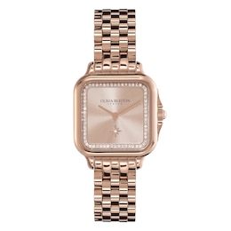 Olivia Burton Grosvenor Ladies' Carnation Gold-Tone Bracelet Watch