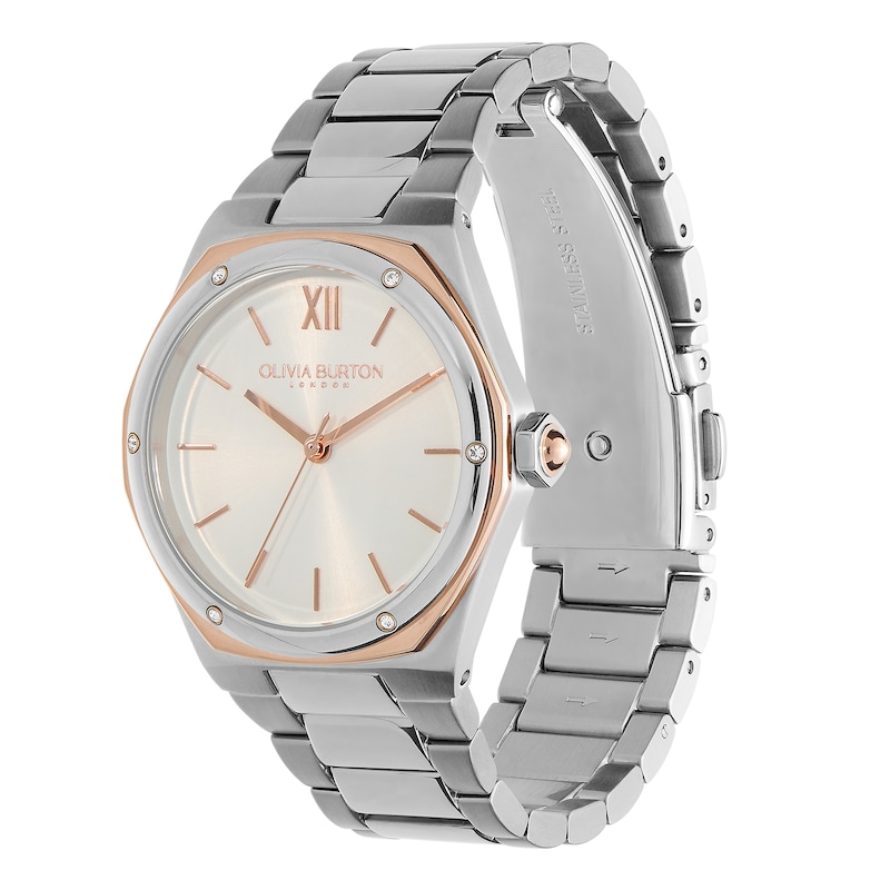 Olivia Burton Hexa Ladies' White Dial & Stainless Steel Bracelet Watch