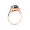 Thumbnail Image 2 of Le Vian 14ct Rose Gold Blue Topaz & 0.45ct Diamond Ring