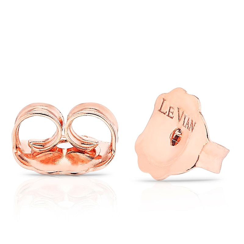 Main Image 2 of Le Vian 14ct Rose Gold Blue Topaz & 0.45ct Diamond Earrings
