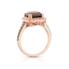 Thumbnail Image 2 of Le Vian 14ct Rose Gold 0.45ct Diamond & Garnet Cushion Ring