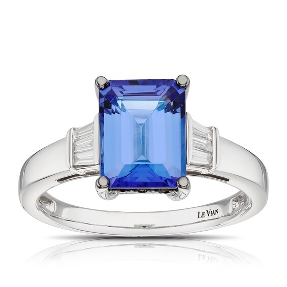 Le Vian Chocolatier 14ct White Gold 0.23ct Diamond and Tanzanite Ring
