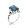 Thumbnail Image 1 of Le Vian Chocolatier 14ct White Gold 0.45ct Diamond & Deep Sea Blue Topaz Ring