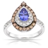 Thumbnail Image 0 of Le Vian 14ct White Gold 0.80ct Diamond & Tanzanite Pear Shape Ring