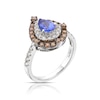 Thumbnail Image 1 of Le Vian 14ct White Gold 0.80ct Diamond & Tanzanite Pear Shape Ring