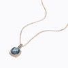 Thumbnail Image 1 of Le Vian 14ct Rose Gold Blue Topaz & 0.29ct Diamond Pendant Necklace