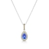 Thumbnail Image 0 of Le Vian 14ct White Gold 0.29ct Nude Diamond & Blue Tanzanite Pear Shape Pendant Necklace