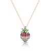 Thumbnail Image 0 of Godiva x Le Vian 14ct Rose Gold & 0.18ct Diamond Strawberry Pendant Necklace