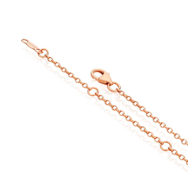Godiva x Le Vian 14ct Rose Gold & 0.18ct Diamond Strawberry Pendant Necklace
