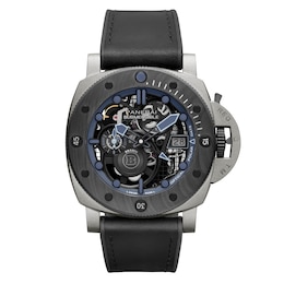 Panerai Submersible S Brabus Blue Shadow Limited Edition 47mm Black Leather Strap Watch