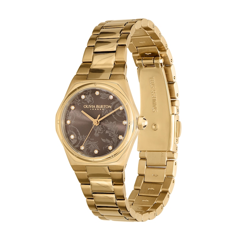 Olivia Burton Sports Luxe Mini Hexa Ladies' Gold-Tone Watch