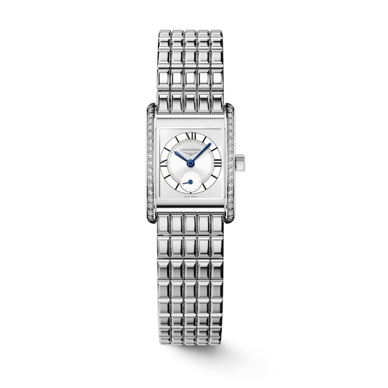 Longines Mini DolceVita Womens Diamond and Stainless Steel Bracelet Watch