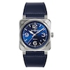Thumbnail Image 0 of Bell & Ross BR 03 Steel & Blue Leather Strap Watch