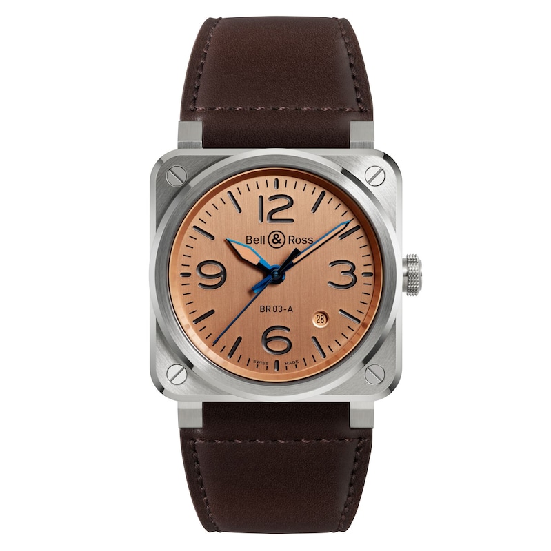 Main Image 1 of Bell & Ross BR 03 Copper Dial & Brown Leather Strap Watch