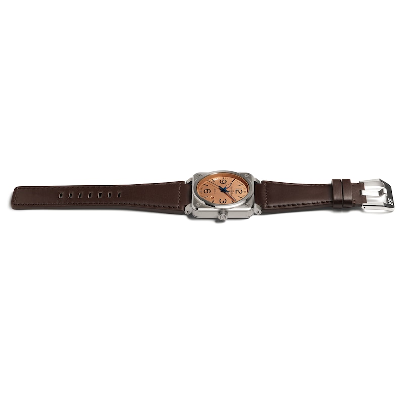 Bell & Ross BR 03 Copper Dial & Brown Leather Strap Watch