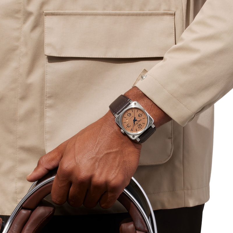 Main Image 5 of Bell & Ross BR 03 Copper Dial & Brown Leather Strap Watch