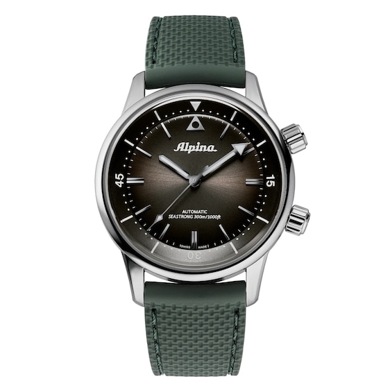 Aplina Seastrong Men’s Green Leather Strap Watch