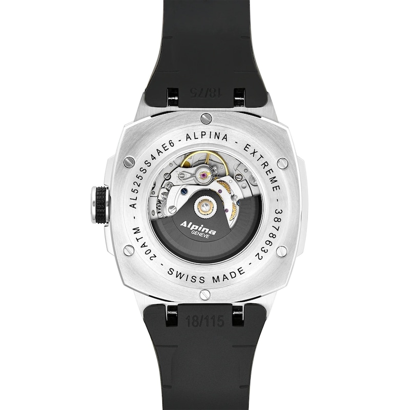 Alpina Alpiner Men's Steel Case & Black Rubber Strap Watch