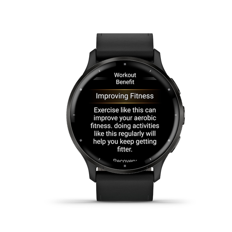 Garmin Venu 3 Black Leather Strap Smartwatch